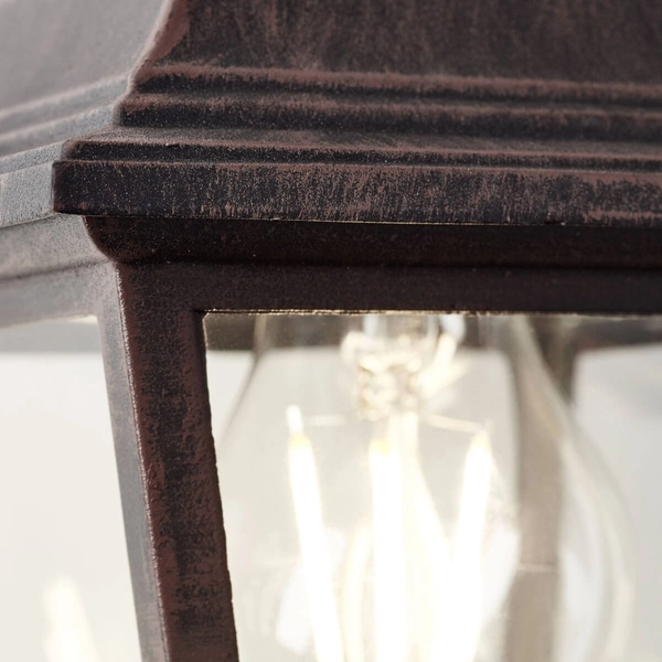 Kinkiet ścienny retro Nissie 90992A55 latarnia rdzawy