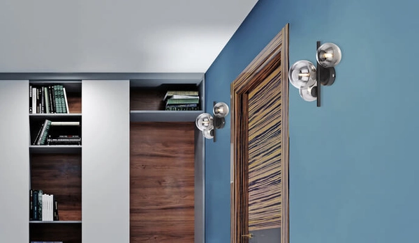 Sufitowa lampa Riha 56133-3W LED 3W 3000K szklana czarna grafitowa