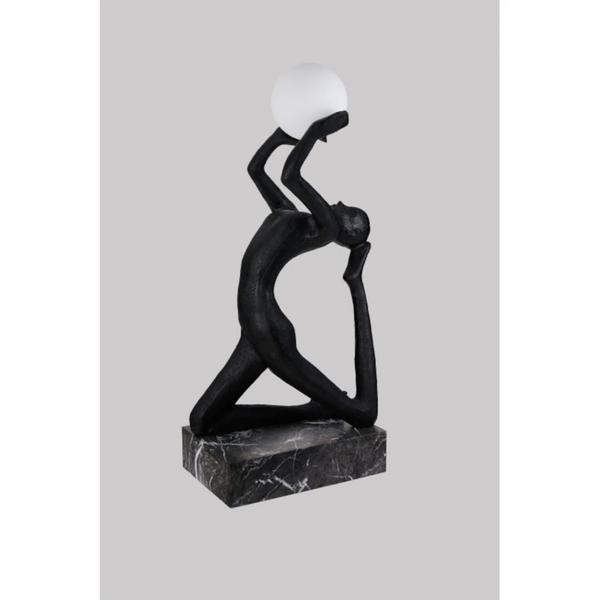 Lampa podłogowa ARTEMIS czarna biała AZ6783 1xE27 kulista do salonu