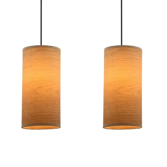 Wisząca lampa boho Ballo 32-19738 tuba materiałowa brązowy czarny