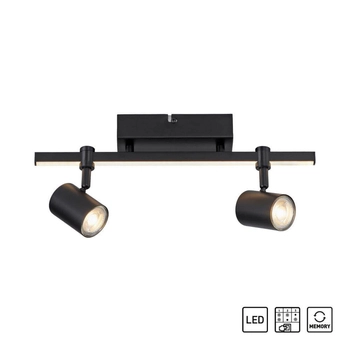 Sufitowa lampa regulowana Barik LED 14W 3000K spot 2-punktowy czarna
