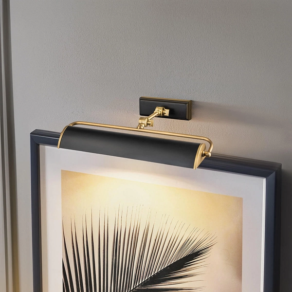 Ścienna obrazówka Winchfield WINCHFIELD-PLM-AB-MB metalowa czarny mosiądz