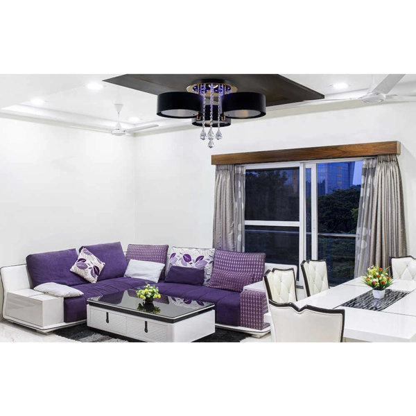 Glamour LAMPA sufitowa DRS8006/3 LED 180W TR BL Elem metalowa OPRAWA z pilotem kryształki złote czarne