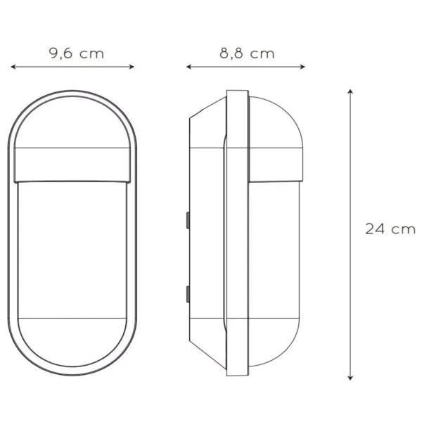 Kinkiet na ścianę CAPSULE 29897/01/30 Lucide IP54 loft czarna