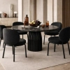 Stół do jadalni LEVANTE MM001501100334 czarny drewniany fi120cm