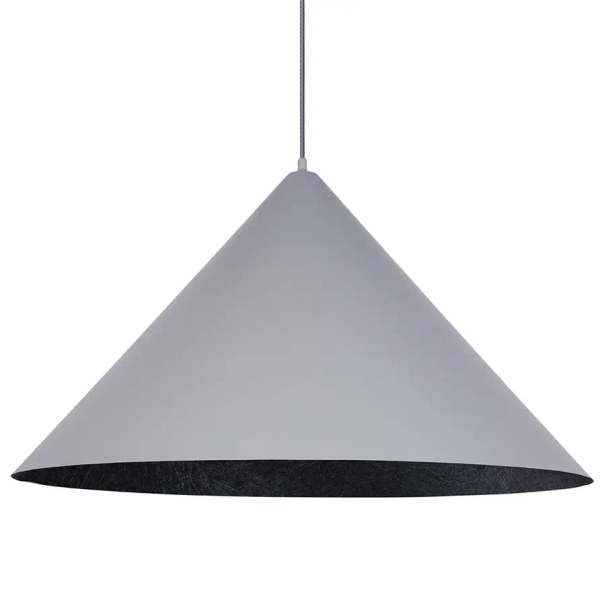 Minimalistyczna lampa zwisająca VESUVIO 41052 stożkowy kompozyt czarny