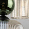 Glamour lampa zwisająca Sophia Green 11150 klosze żebrowane zielony