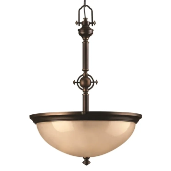 Lampa wisząca do jadalni Mayflower HK-MAYFLOWER-P-C Hinkley kopuła brązowa