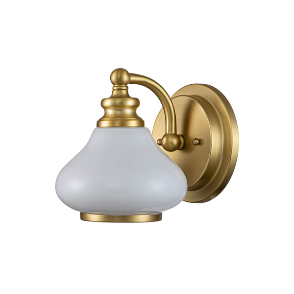 Łazienkowa lampa ścienna Ainsley HK-AINSLEY1-BATH-BB Hinkley szklana mosiądz