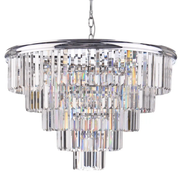 Kryształowa lampa wisząca Eulalia EUL1250 glamour kryształki chrom