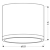 Sufitowa lampa skandynawska 2275925 metalowa LED 9W 4000K okrągły szary