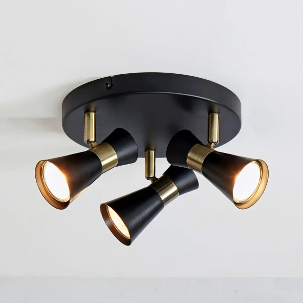 Sufitowa lampa Folie 108626 Markslojd regulacja do salonu mosiężna czarna