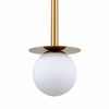 Złota lampa wisząca Roma LP-1345/1P GD Light Prestige mleczna szklana kula