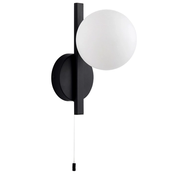 Ścienna lampa kula L&-194081 Light& z włącznikiem IP44 czarna