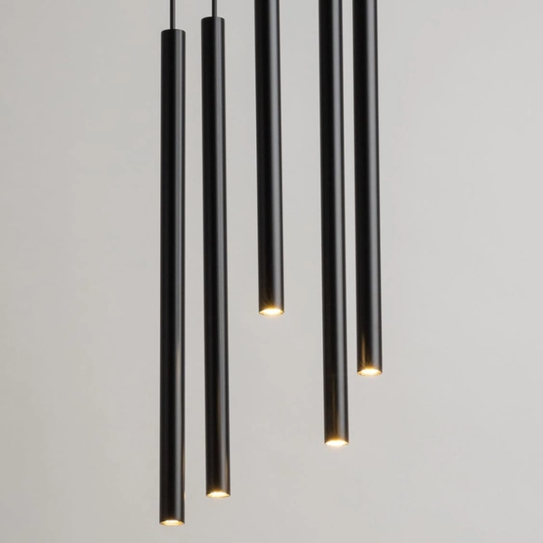 Okrągła lampa wisząca tuby Sopel 33625 Sigma wielopunktowa czarna