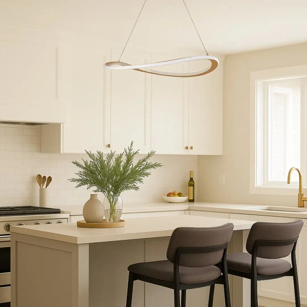 Ringowa wisząca lampa Kallira 72281 LED 40W 3000K do salonu złoty