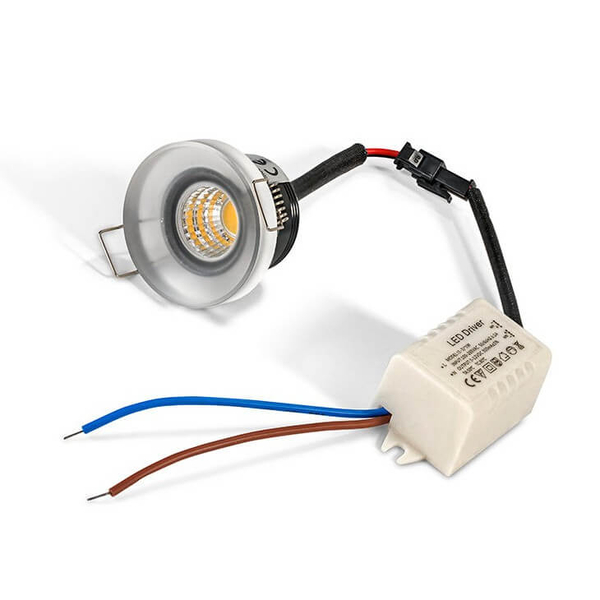Oczko wpuszczane do salonu OKA AZ2235 LED 3W 4000K przezroczyste