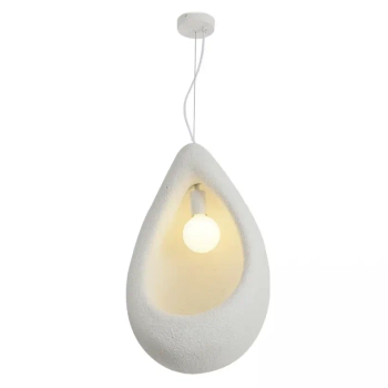 Nowoczesna wisząca lampa 23163 regulowana włókno szklane biały