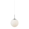Kulista lampa wisząca do salonu CAFE 39553001 szklana biały srebrny
