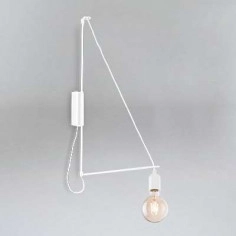 Kinkiet LAMPA ścienna KABE 9511 Shilo industrialna OPRAWA na wysięgniku loft biała