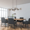 Modernistyczna LAMPA wisząca ERIMIDA PND-2244-8A-BL Italux loftowy ZWIS szklane kule zwis czarny