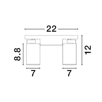 Podwójna lampa sufitowa LUNBIRA LE45659 regulowane tubki białe