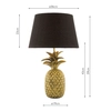 Stołowa lampa z abażurem SAFA SAF4235 ananas złoty czarny