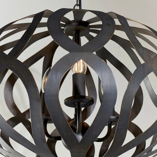 Metalowa wisząca lampa Sirolo 81750 na łańcuchu antyczna brązowa