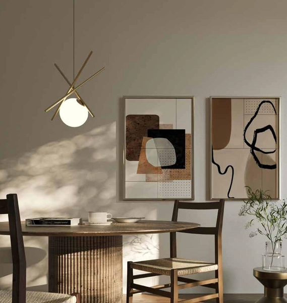 Loftowa LAMPA wisząca XENA P0403 Maxlight metalowa OPRAWA szklana kula zwis mosiądz biały