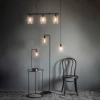 Wisząca lampa do salonu Toledo 95472 czarna przezroczysta