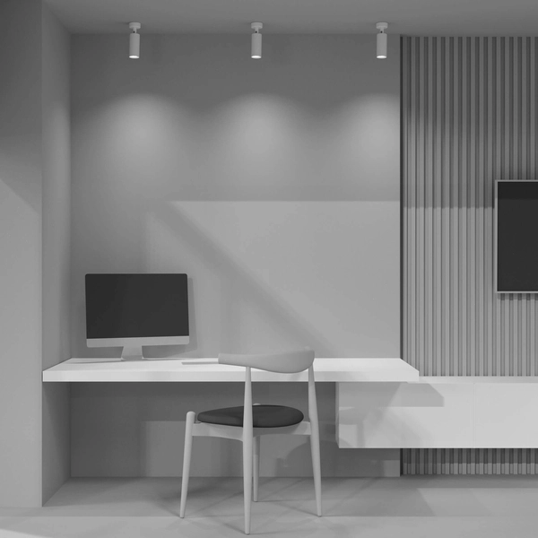 Lampa sufitowa spot Focus C017CW-01W z regulacją biały