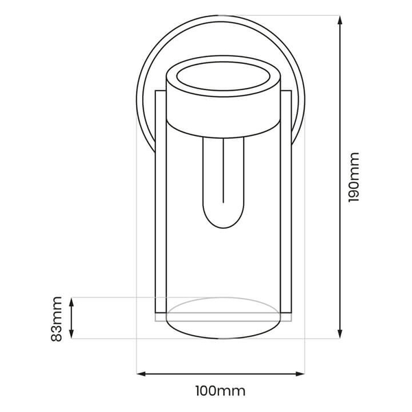 Kinkiet ścienny Vivi EKO0725 Eko-light LED 0,1W 3000K IP44 solarny czarny