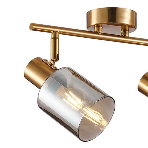 Przysufitowa lampa podwójna Santia SPL-65342-2-BRO-SG Italux mosiądz szary