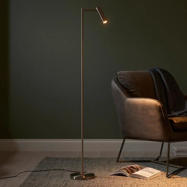 Lampa podłogowa Dedicated Reader 98116 LED 4W 3000K tuba nikiel