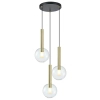 Szklana wisząca lampa NIKO GOLD ML0332 do kuchni złota czarna