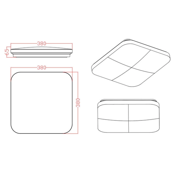 Lampa sufitowa LED Babilon LP-335/1C M 4GD square Light Prestige 24W 4000K biała