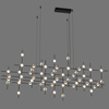 LAMPA wisząca PROVENZA MD18001067-55A BG Italux metalowa OPRAWA zwis pręty LED 132W 3000K designerskie czarne złote