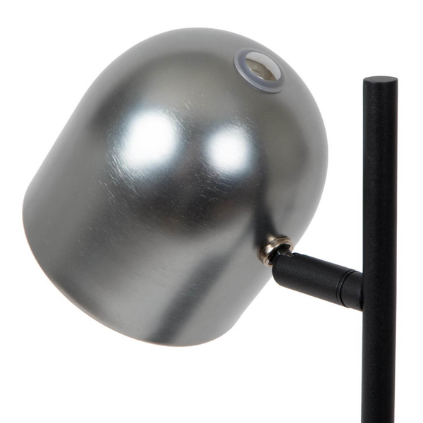 Metalowa lampka nocna SKANSKA 03649/03/15 LED 3W 3000-6000K  IP44 szara