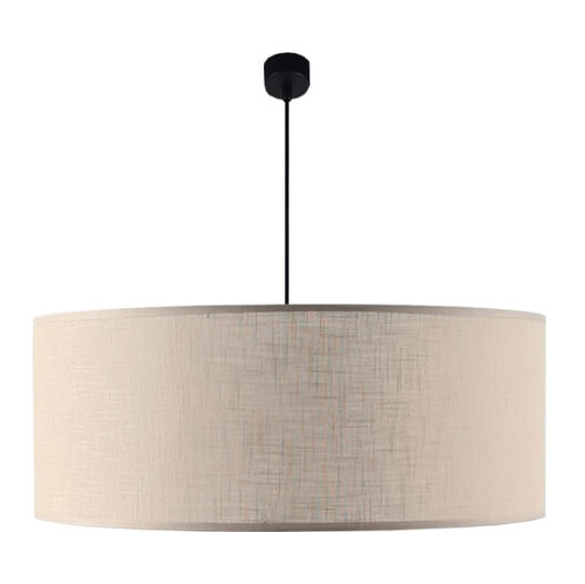 Lampa zwisająca Lamego 5187 Shilo abażurowa do pokoju beżowa