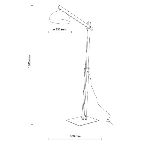 Naturalna podłogowa lampa Oslo Sabia 16130 drewniana beżowy