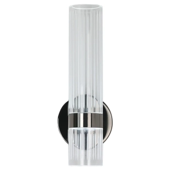 Ryflowana naścienna lampa Ambiente LP-1510/1W GR przezroczysty grafit