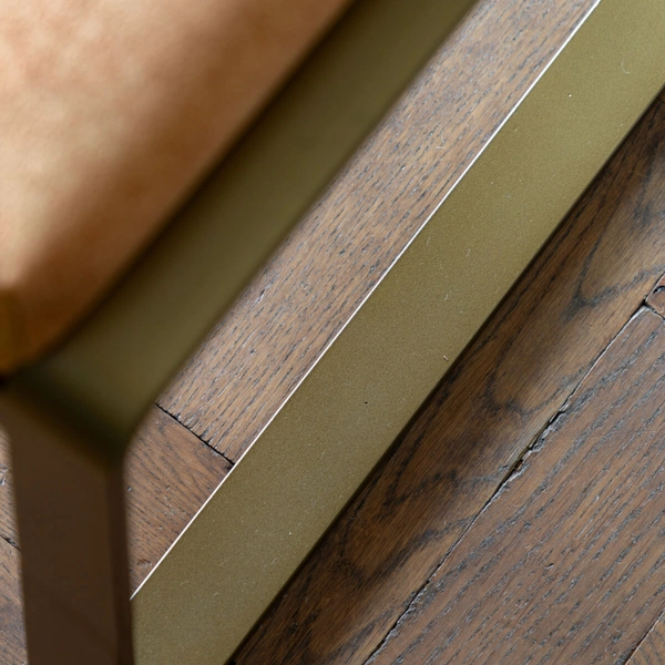 Podnóżek materiałowy Fabien 5055999253017 złoty brązowy