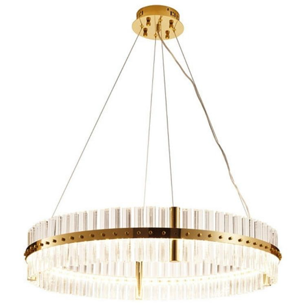 Żyrandol glamour Lugano DN925-85 Step LED 60W kryształy glamour złoty