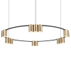 Pierścieniowa lampa wisząca GENESIS ML0378 tubki złote czarne