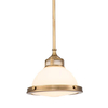 Szklana lampa wisząca retro Amelia HK-AMELIA-P-S-HB mosiądz biały