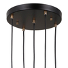 Lampa wisząca tuba Torno PND-40813-5R-BK-HBR czarny złoty przezroczysty
