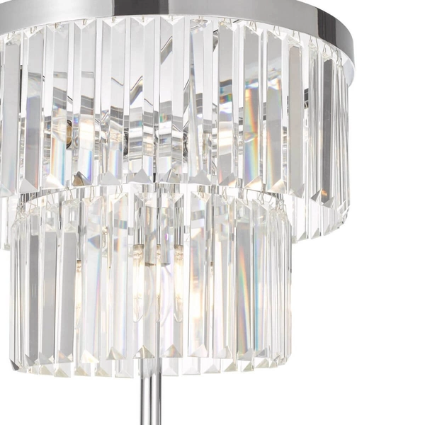 Podłogowa lampa salonowa Angel ANG4908 Dar Lighting glamour kryształ chrom