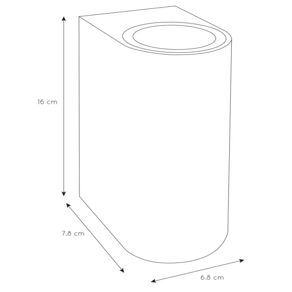 Tubka ścienna ogrodowa ZARO 69801/02/30 Lucide IP44 metalowa czarna