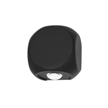 Metalowa lampa ścienna Porso LED 2W 4000K ogrodowa IP54 czarna