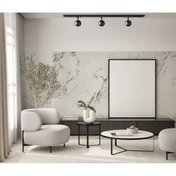 Reflektorowa lampa zestaw Marvi 920121-3-BL-SET do szynoprzewodów 1-faz czarna